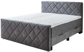 Kontinentális ágy BOXSPRING CHESTER BX2200 180x200 cm - szürke