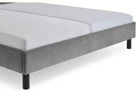 Szürke kárpitozott franciaágy ágyrács nélkül 180x200 cm Joker – Meise Möbel