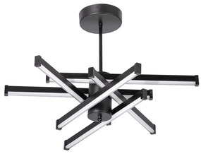 LED Csillár rúdon 6xLED/10W/230V 3000-6500K átm. 66 cm fekete