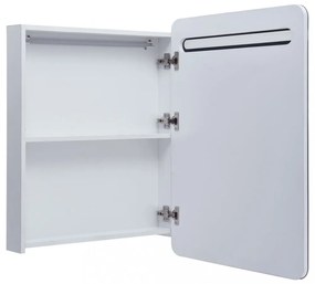 tükrös fürdőszobaszekrény LED világítással 60 x 11 x 80 cm