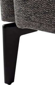Design fotel, szürke/fekete, KAPY