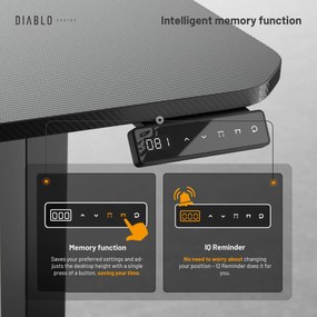 Diablo X-Tensio Állítható Magasságú Íróasztal 1600 Fekete