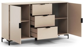 Mazzoni LANA K-150S komód Bézs (Pezsgő) - 2 AJTÓS FIÓKOS KOMÓD