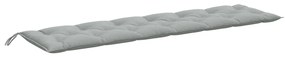 2 db melange világosszürke szövet kerti padpárna 200 x 50 x 7cm