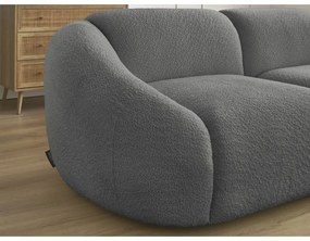 Szürke buklé kanapé 230 cm Tina – Bobochic Paris