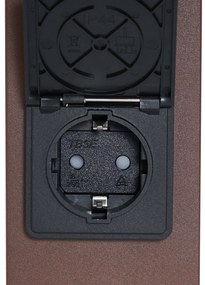 Ipari kültéri oszloplámpa rozsdabarna füstüveggel 70 cm alkonyatérzékelővel IP44 - Denmark