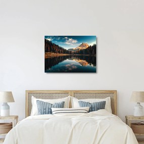 Kép - alpesi, olaszország, dolomitok, Antorno (üvegen) (70x50 cm)
