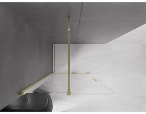 Mexen Velar, tolóajtó a nyílásba Walk-In 85 cm, 8 mm átlátszó üveg, arany fényes, 871-085-000-03-50