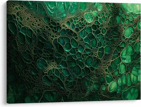 Kép - Zöld mikroszkópos kép (70x50 cm)