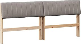 vidaXL Kárpitozott fejtámla Tópszínű 180 cm Tömör fenyőfa