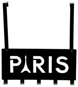 Fekete fém ajtófogas 30 cm Paris – Compactor