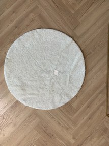 Vajpuha kerek shaggy sebano Fehér (white) 67x67