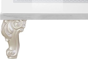 Genua Contempor komód fényes fehér 138 cm