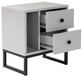 Éjjeliszekrény GLIMMER 50x45,2 cm szürke/fekete