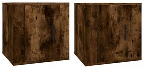 2 db füstös tölgy falra szerelhető TV-szekrény 40x34,5x40 cm