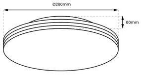 LED Fürdőszobai mennyezeti lámpa BEVER LED/10W/230V 4000K átm. 26 cm IP44