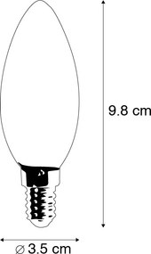 3 db-os készlet LED E14 szabályozható gyertyalámpa B35 5W 380lm 2700K