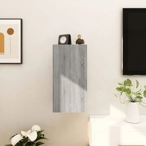 2 db szürke sonoma színű fali TV-szekrény 30,5 x 30 x 30 cm
