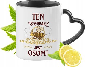 Horgászoknak Fekete Bögre Szív Alakú Füllel Ajándék