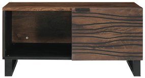dohányzóasztal 80 x 50 x 40 cm - tömör mangófából és MDF-ből