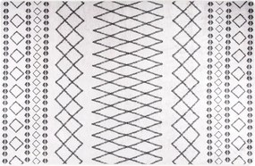 vidaXL fekete és fehér csúszásmentes mosható szőnyeg 160 x 230 cm