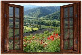 Poszterek 120x80 Virágos kilátás a hegyekben