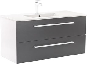 Vario Clam 100 alsó szekrény mosdóval fehér-antracit