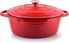 Öntöttvas zománcozott libasütő piros 4,7 l-es sütőtál