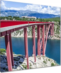 Vászonkép 90x90 Horvátország Maslenica híd