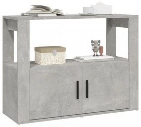 betonszürke szerelt fa tálalószekrény 80x30x60 cm