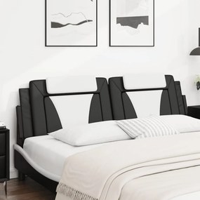 fekete és fehér műbőr fejtámla párna 180 cm