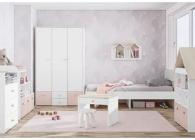 Éjjeli szekrényke BUBO 58x69 cm fehér/világos bükk