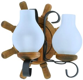 Fali lámpa TIMONA 2xE14/40W/230V bükkfa