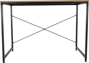 Íróasztal tölgy/fekete, 120x60 cm, MELLORA