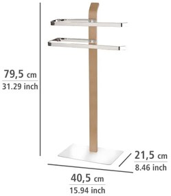 WENKO 20396100 - SAMONA törölközőtartó, 40,5x79,5 cm, fényes króm/barna