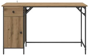 vidaXL Számítógépes asztal Artisan tölgy 131 x 48 x 75 cm Faanyag