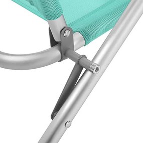 SONGMICS hordozható strandszék, összecsukható kültéri szék, zöld