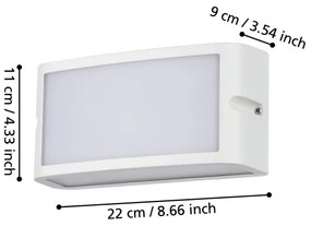 Eglo 900807 - LED Kültéri fali lámpa CAMARDA LED/10,5W/230V fehér IP54