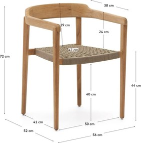 Natúr színű tömörfa kerti szék Icaro – Kave Home