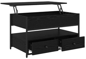 vidaXL Dohányzóasztal fiókkal Fekete tölgy 85 x 50 x 50 cm Faanyag