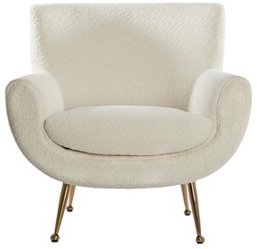 Krémszínű buklé fotel Vinstra – Light & Living