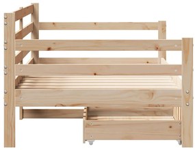 fehér tömör fenyőfa kanapéágy fiókkal 80 x 200 cm