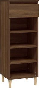 vidaXL barna tölgyszínű szerelt fa cipősszekrény 40x36x105 cm
