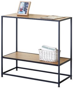 Intenso Home konzolasztal / előszobai lerakóasztal 80 x 36cm (Aranytölgy) | Masszív fém váz