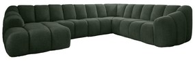Sötétzöld sarokkanapé (jobb oldali-U alakú) Shell – Miuform