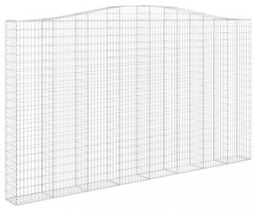 íves horganyzott vas gabion kosár 400x30x220/240 cm