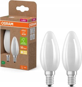 2x Led izzó B35 E14 2,2W 40W 470lm 2700K Filament 214lm/W A osztály Osram