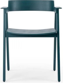 Petróleum színű tölgyfa karfás étkezőszék Flip – Gazzda