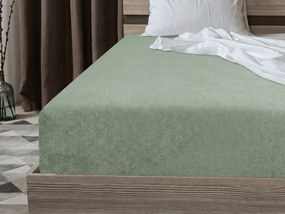 Frottír gumis lepedő EXCLUSIVE világos olíva 180 x 200 cm