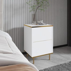 Éjjeliszekrény Imaj - White, Gold